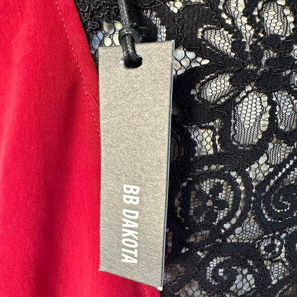 BB Dakota Maroon Casual Sleeveless Slip Dress Plus Size Lace Front/Back 1X NWT - Picture 7 of 13